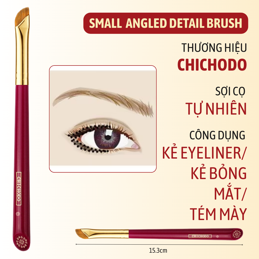 Cọ kẻ bọng mắt, tém mày, kẻ mắt siêu mảnh Chichodo Small Angled Detail C131